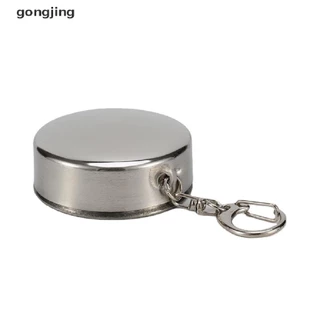 [Gong]แก้วน้ําสเตนเลส พับได้ พร้อมพวงกุญแจ แบบพกพา ยืดหดได้