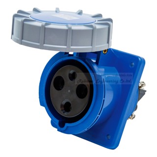HTN 3331 เต้ารับฝังเฉียงกันน้ำ (2P+E) 63A IP67 DAKO