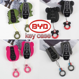 Byd atto3 เคสรีโมตกุญแจรถยนต์ สําหรับ song Pro Han EV Tang DMI Qin Pro Qin plus song Max yuan BYD KEY CASE