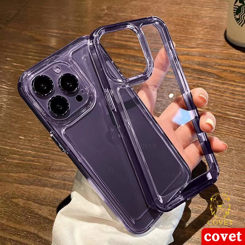 COVET อะคริลิคใส เคส เข้ากันได้สำหรับ เคสไอโฟน Case Compatible For iPhone 16 15 14 13 12 11 Pro XS Max XR X 7 8 Plus ฝาหลังเคสโทรศัพท์ใสทนแรงกระแทก