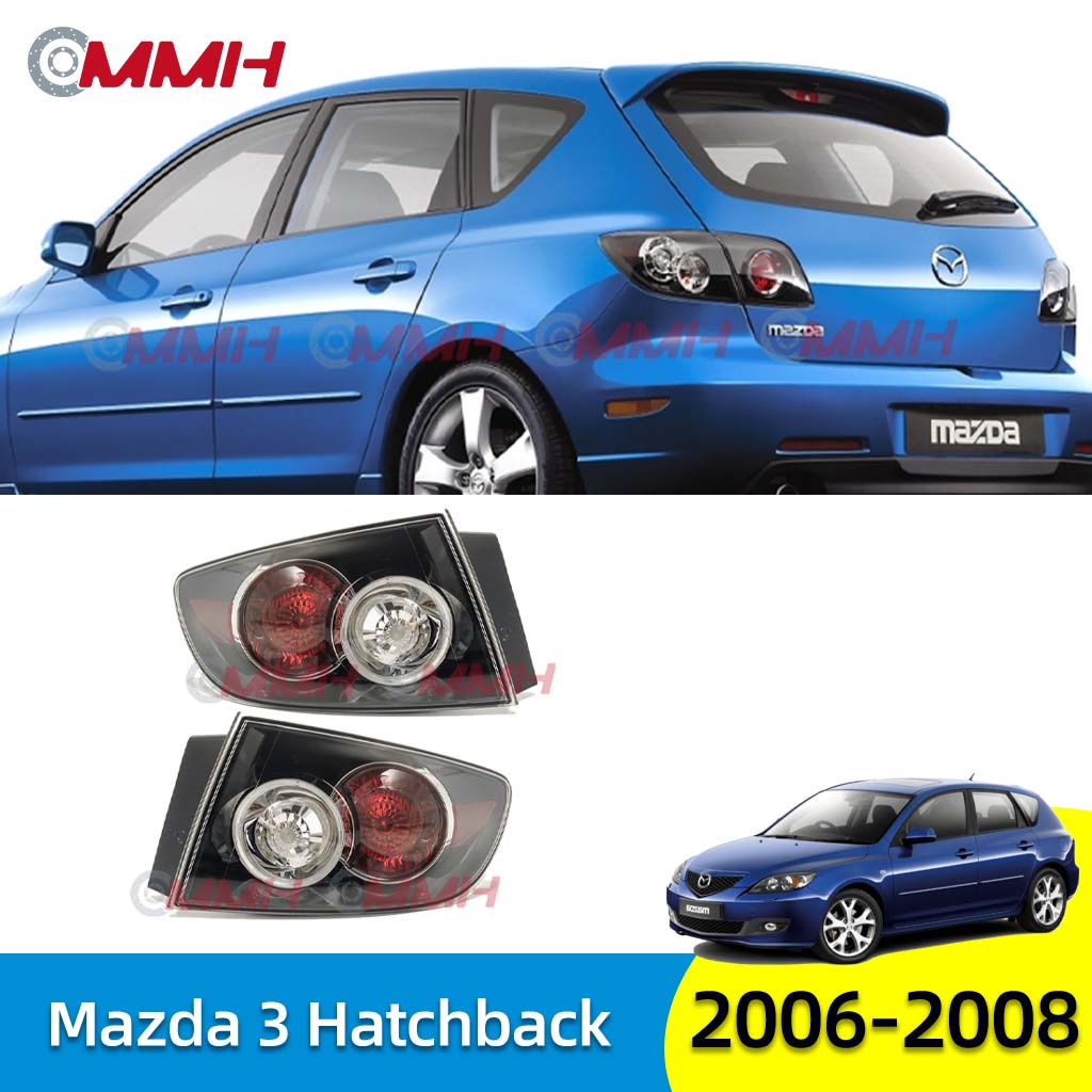 ไฟท้าย Mazda3 Mazda 3(2006-2008) เสื้อ​ไฟท้าย ไฟท้าย​แต่ง ไฟท้ายไฟเบรค​ ไฟเลี้ยว Taillamp Taillight ไฟท้าย​ พร้อมทับทิม ไฟท้ายกันชนหลังสําหรับ​ ทับทิมในฝาท้ายไฟท้าย ไฟเบรก ไฟสัญญาณเตือน