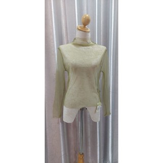 FF000479-- เสื้อแฟชั่น ซีทรู สีเขียวอ่อน อก 32-36 นิ้ว ของใหม่