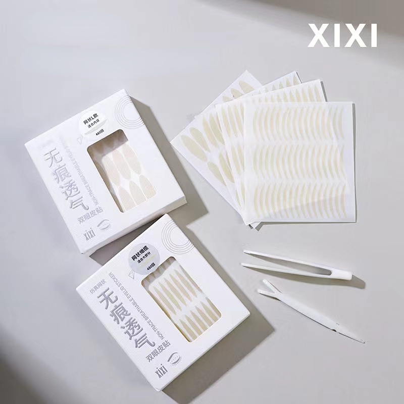 XIXI สติกเกอร์ตาสองชั้นระบายอากาศได้ไร้รอยต่อประเภทมะกอก Swollen Eye Foam Self-Adhesive Eye Bag Super Invisible Eyelid Sticker