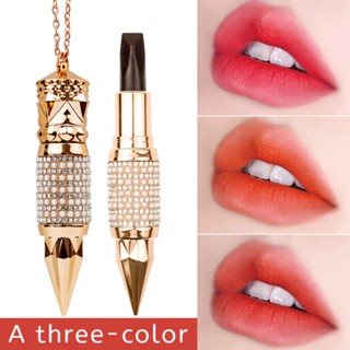 Venrock 1PC Queens Scepter 3-in-1 Lipstick Waterproof Long-lasting Non Stick Cup Gold Tube Lip Balm Popular Tri-color Lip Makeup Women Comestic