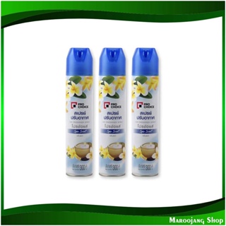 สเปรย์ปรับอากาศ กลิ่นสปา Air Freshener Spray, Spa Scent 300 มล. (แพ็ค3+1กระป๋อง) โปรช้อยส์ Pro Choice สเปรย์ ปรับอากาศ