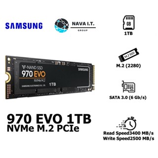 COINSคืน15%⚡FB9JMZV6⚡ SAMSUNG 970 EVO 1TB SSD 3500MB/S NVME M.2 PCIE ประกัน 5ปี