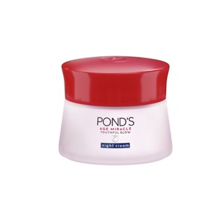 50กรัมผลิตภัณฑ์ดูแลผิวหน้าPONDS พอนด์ส ไนท์ครีม เอจมิราเคิล AGE MIRACLE WRINKLE NIGHTCREAM50G