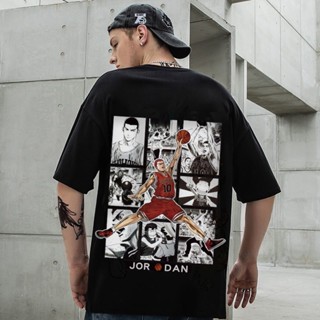 T Shirts For Men Oversized Japanese Anime Characters Slamdunk Design Front And  Back Printed Tshirt_09