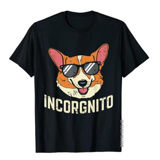 Cotton T-Shirt Incorgnito Shirt Funny Welsh Corgi Face Dog Pun Lover Gift Tees Classic Normcore Men Top s Cool_04