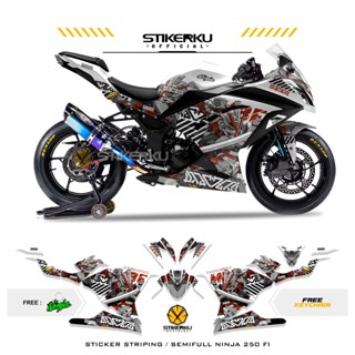 สติกเกอร์ NINJA250 FI SEMIFULL NINJA 250 FI MOTIF 32 GUNDAM SEMIFULL NINJA FI NINJA 250Fi DECALS NINJA250FI STICKER NINJA STICKER 250Fi LIST Pole DECAL Stickerku