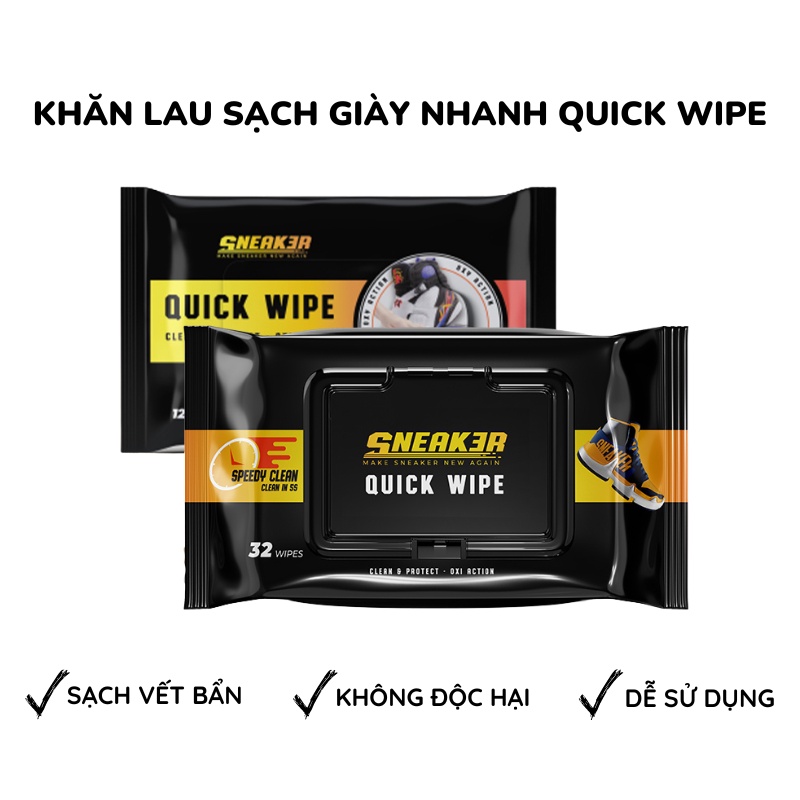 Quick Wipe Sneak3r ผ้าเช็ดทําความสะอาดรองเท้าที่ผลิตด้วยเทคโนโลยีแอ็คชั่นออกซิเจน