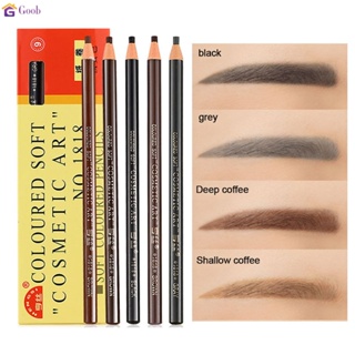 ดินสอเขียนคิ้ว5สี Waterproof Longlasting Eyeliner Eyebrow Pencil Brow Makeup Tool 【Goob】