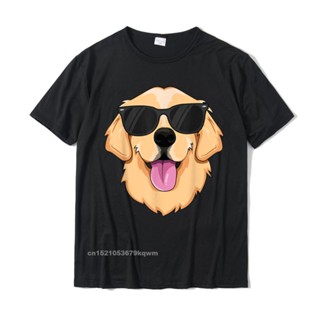 Golden Retriever T-Shirt For Boys Sunglasses Pet T-Shirt Personalized Tshirts Cotton Mens &amp; s Personalized Tops Te_04