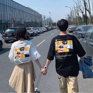 Korean Style T-Shirt Shirt Large Size Short Sleeve Couple Crayon Shinchan_12