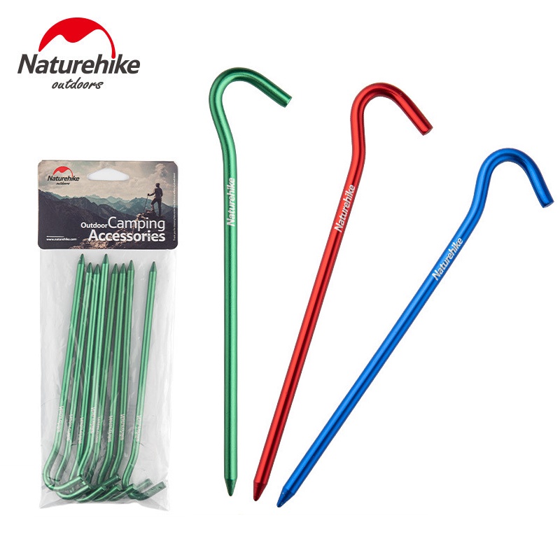 หมุดเต็นท์อลูมิเนียม ทรงกลม สีเงิน ขนาด 18 ซม. สําหรับเต็นท์กลางแจ้ง จํานวน 8 ชิ