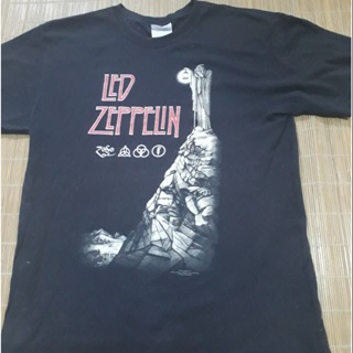 tshirtเสื้อยืดคอกลมฤดูร้อนเสื้อวง lef zeppelin ของแท้ปี 2005Sto4XL