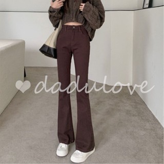 DaDulove💕 DaDuHey (7 Colors) Falared Jeans Niche Slim Denim Jeans New Womens Retro High Waist Bootcut Jeans