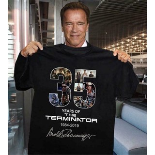 [S-5XL]เสื้อยืดผ้าฝ้าย พิมพ์ลายลิขสิทธิ์แท้ Us Terminator 1984 สีดํา สําหรับผู้ชาย ไซซ์ S-6Xl 35 ปี