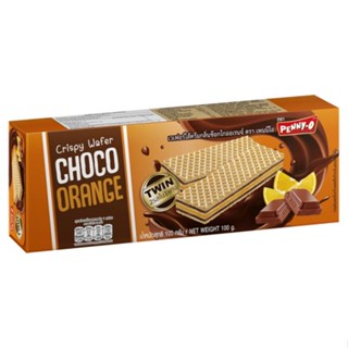 เพนนีโอเวเฟอร์กลิ่นช็อกโกออเรนจ์ CRISPY 100 ก.PENNYOWAFER CHOCO ORANGE100G.