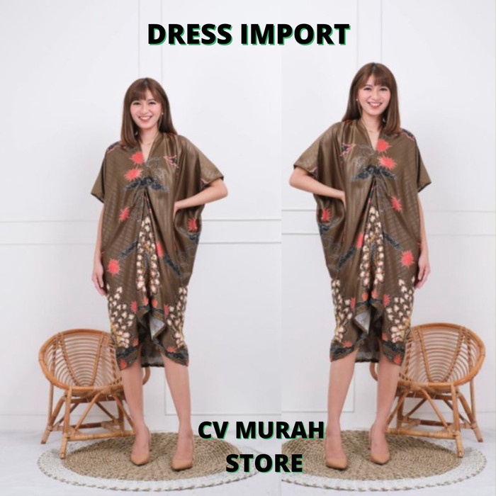 HIJAU Kaftan DRESS BATIK CHRISTMAS BEAUTIFUL GREEN GIRLS KAFTAN Z1B2 - สีเขียว KAFTAN V8M7