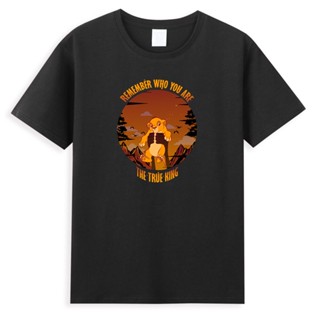 Mens T-Shirts hot trend The Lion King Printed s Who You Are Letter Personalized Style Loose Trendy 843571_05