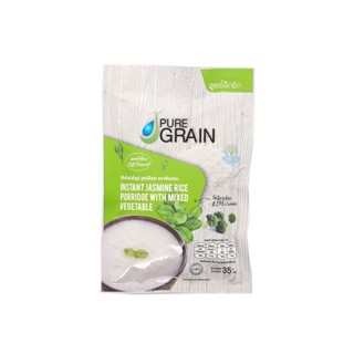 เพียวเกรน GRAIN โจ๊กสำเร็จรูปสูตรผัก 35ก.PUREPORRIDGE MIX VEGETABLE35G.