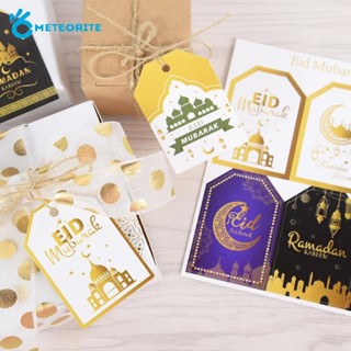 48 ชิ้น / เซต Eid Mubarak กระดาษฉลาก การ์ด / DIY แฮนด์เมด ห่อของขวัญ ป้ายแขวน / รอมฎอน Kareem อุปกรณ์งานเลี้ยง เทศกาล