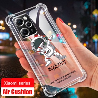 เคสซิลิโคนใส ลายนักบินอวกาศ NASA กันกระแทก สําหรับ Xiaomi Redmi 12 12C 10 5G