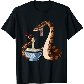 Funny Ramen Snake Ball Python T Language Shirt Summer mens personality trend T-shirt_01