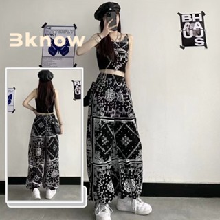 ใหม่พร้อมส่ง  ชุด Set 2 ชิ้น  ชุดเซ้ทสายเดี่ยว + กางเกงขายาวลำลอง  ชุดเซ็ทสไตล์สายสตรีท