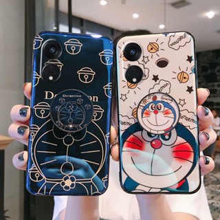 เคสโทรศัพท์มือถือ ยางนิ่ม ลายการ์ตูนโดราเอม่อนน่ารัก พร้อมที่ตั้งวางโทรศัพท์ สําหรับ OPPO Reno8 T 4G 5G 2023 Reno 8T 5G