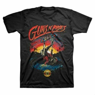 Qiuy5 {พร้อมส่ง เสื้อยืดผ้าฝ้าย 100% พิมพ์ลาย Guns N Roses Rock Vasprint Art 660 N Roses Skate Music สําหรับผู้ชาย ไซซ