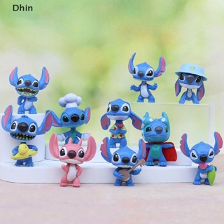 [Dhin] โมเดลหุ่นฟิกเกอร์ Stitch Kawaii PVC ของเล่นสําหรับเด็ก 10 ชิ้น ต่อล็อต COD