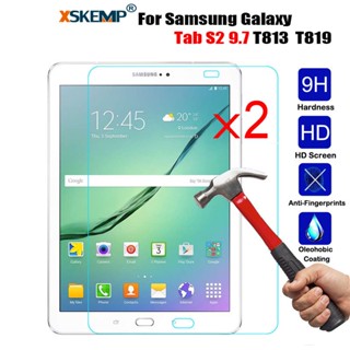 ฟิล์มกระจกนิรภัยกันรอยหน้าจอ HD 9H 9H บางพิเศษ กันแตก สําหรับ Samsung Galaxy Tab S2 9.7 SM T813 T819 2 ชิ้น