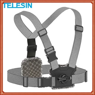 Telesin สายรัดหน้าอก ด้านหน้า และด้านหลัง แบบยืดหยุ่น อุปกรณ์เสริมกล้อง สําหรับ GoPro 11 10 9 DJI OSMO Action 2 3 Insta360 X3 GP-CGP-T06