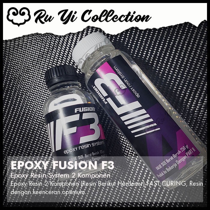 FUSION EPOXY F3 VALUE ขนาด 375 กรัม / แข็งใส EPOXY RESIN CARBON ROD ART CRAFT