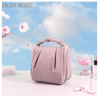  Enjoy Music กระเป๋าใส่เครื่องสำอางแบบใช้มือถือแขวนแบบพกพามัลติฟังก์ชั่นกันน้ำเครื่องสำอางค์สำหรับเดินทาง