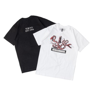 NEIGHBORHOOD cotton printed snake logo short-sleeved T-shirt_02