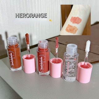 Herorange~ ลิปกลอส คริสตัลใส ให้ความชุ่มชื้น ริมฝีปากอวบอิ่ม