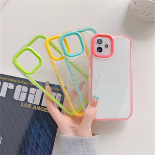 3in1 เคสโทรศัพท์มือถือแบบใส กันกระแทก สีมาการอง ถอดออกได้ สําหรับ iPhone 14 Plus 13 Pro 12 Max