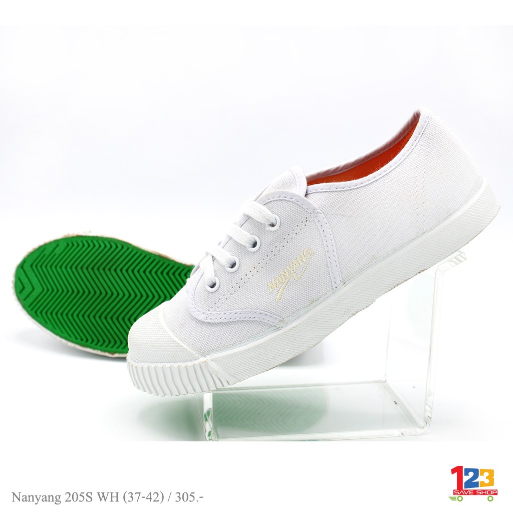 ◈รองเท้าผ้าใบนักเรียน นันยาง Nanyang 205 ไซส์ 37-42 สีขาว