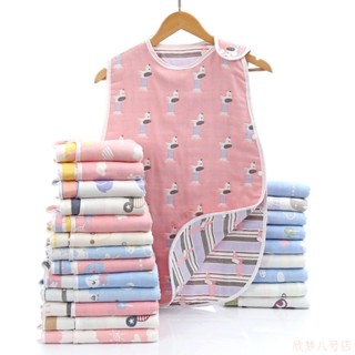 Baby Sleep sack ชุดนอนแขนกุด ชุดนอนผ้าก๊อซลายหมี  นอนเด็ก ถุงนอนเด็ก