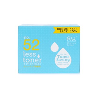 TONER ริอิ52 LESS สำลีแผ่นรุ่นเลสโทนเนอร์120แผ่นผลิตภัณฑ์ดูแลผิวหน้าRII52 COTTON PADS 120PCS