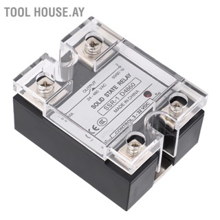 Tool House.ay โซลิดสเตตรีเลย์ SSR 3-32V DC Input to 24-480V AC 60A Output อุปกรณ์เสริมสำหรับระบบควบคุมภายในบ้าน