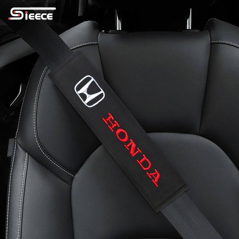 Sieece ที่หุ้มเข็มขัดนิรภัยรถยนต์ สำหรับ Honda City Jazz HRV Civic Brio Accord BRV Mobilio CRV Vezel Odyssey Fit