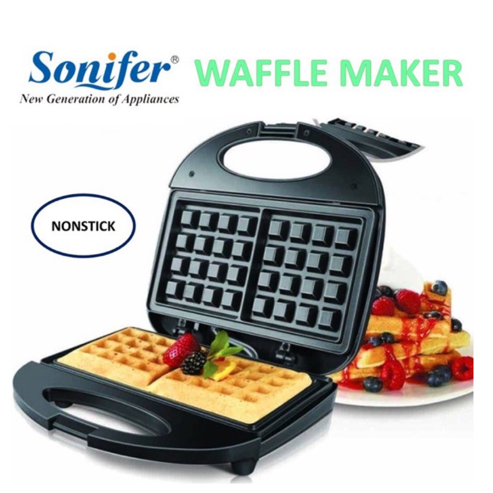 Sonifer เครื่องทําวาฟเฟิล เครื่องใช้ในครัว แบบไม่ติด เครื่องใช้ในครัว ขนมหวาน เวเฟอร์ เครื่องมืออบ ขนม ||Фф||