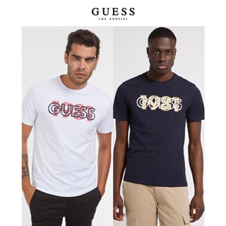 Guess เสื้อยืด พิมพ์ลาย เทรนด์ใหม่ สําหรับผู้ชาย