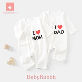 [BabyRabbit] ชุดจั๊มสูทรอมเปอร์ แขนยาว ไร้กระดูก ผูกเชือก สําหรับเด็กทารกแรกเกิดผู้ชาย และผู้หญิง เหมาะกับฤดูใบไม้ผลิ ฤดูใบไม้ร่วง