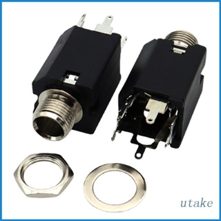 Utakee PJ-612 ซ็อกเก็ตหูฟัง 6.35 มม. และซ็อกเก็ตวิดีโอ 5-pin แนวตั้ง