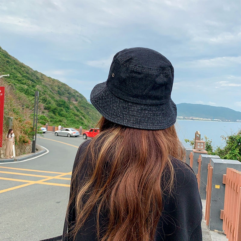 หมวกบังแดด ผ้ายีน เข้ากับทุกการแต่งกาย แบบเรียบง่าย สไตล์ชาวประมง - รูปที่ 3
